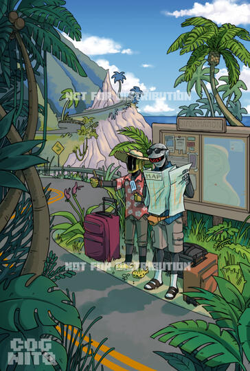 Piece done for the ONE MORE TIME Daft Punk fanzine (2021)